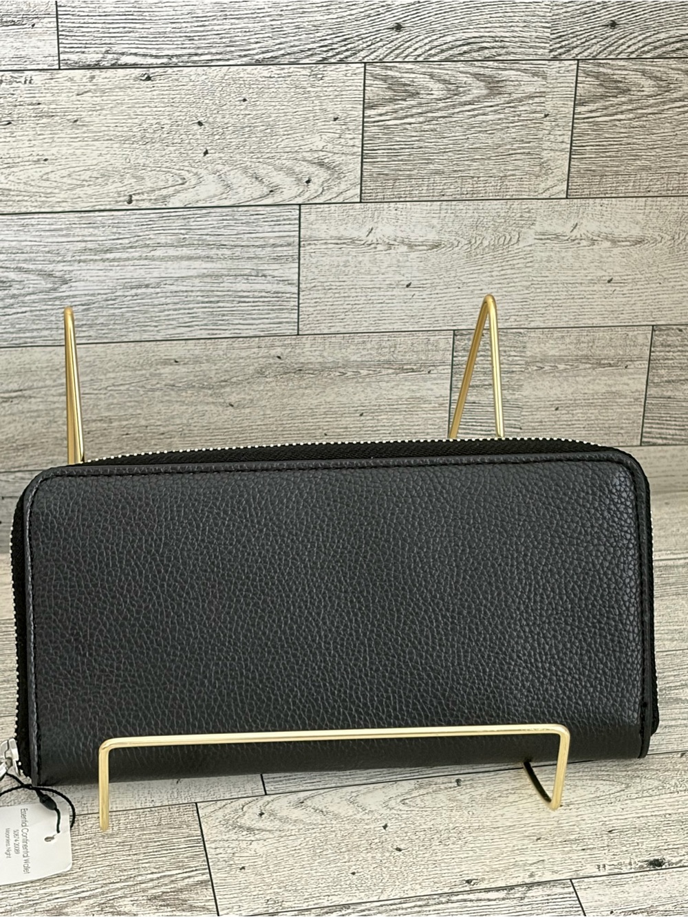 Vera Bradley Black Zip-Around Faux Leather Wallet